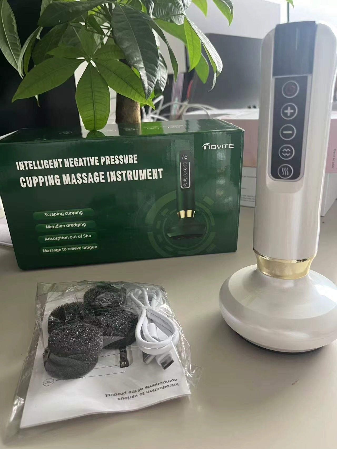 Massaggiatore Elettrico Anti Cellulite™ — Coppettazione & Infrarossi