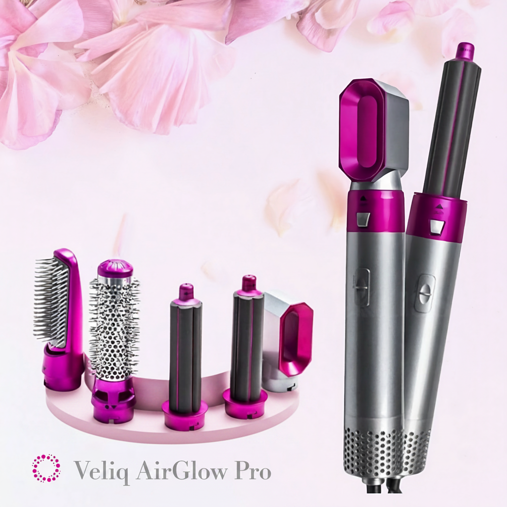 Veliq AirGlow Pro™ | Styler Capelli 5-in-1 Professionale